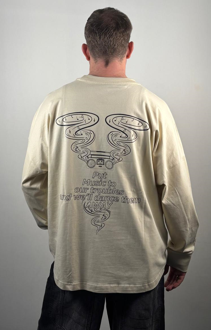 ‘Music to our troubles’ long sleeve